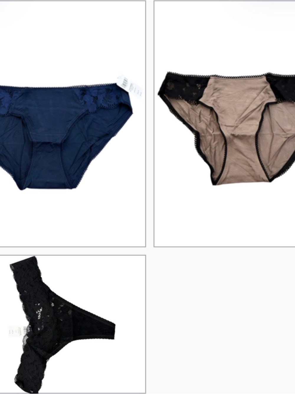 Women’s SOMA Embraceable Signature Lace Panties Size M NWT Lot of 3